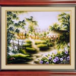 乡村风景画手工刺绣＝可愛的故鄉　14＝SHVN 1114 - 55cm x 75cm (2)